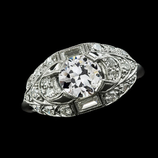 Like La Belle Epoque Jewelry Round Real Diamond Wedding Ring Old European