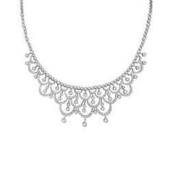 Like La Belle Epoque Jewelry Small Brilliant Cut Real Diamond Necklace