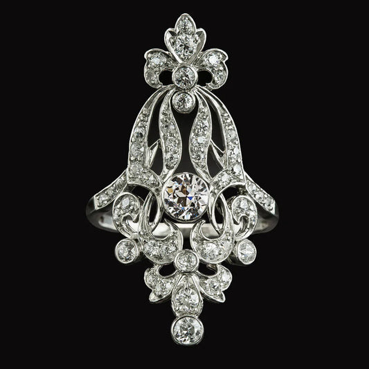 Like La Belle Epoque Jewelry Vintage Style Old Cut Natural Diamond Ring