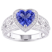 Like Vintage Ceylon Heart Sapphire Engagement Ring