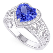 Like Vintage Ceylon Heart Sapphire Engagement Ring