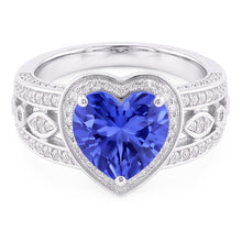 Like Vintage Ceylon Heart Sapphire Engagement Ring