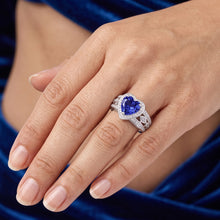Like Vintage Ceylon Heart Sapphire Engagement Ring