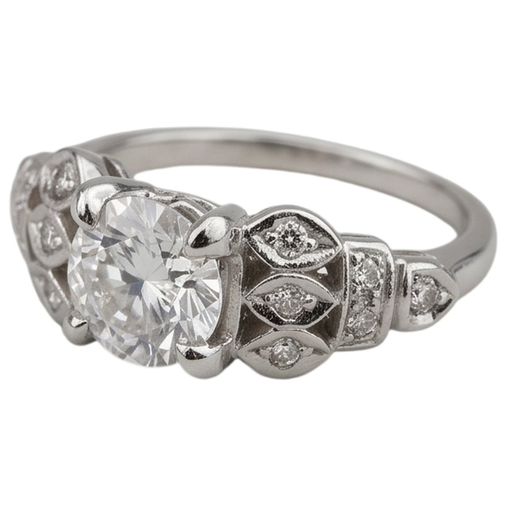 Like Vintage Engagement Ring Natural Earth Mined Diamond