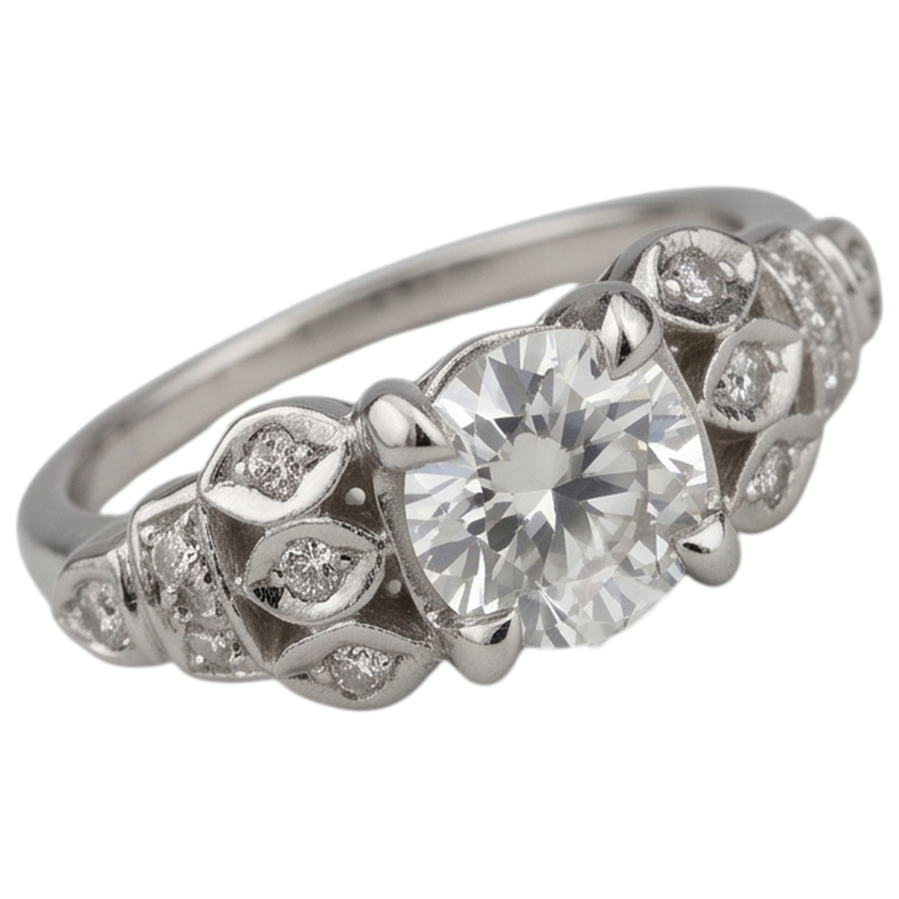 Like Vintage Engagement Ring Natural Earth Mined Diamond