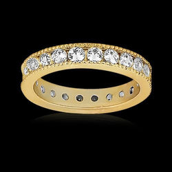 Like Vintage Eternity Wedding Real Diamond Ring