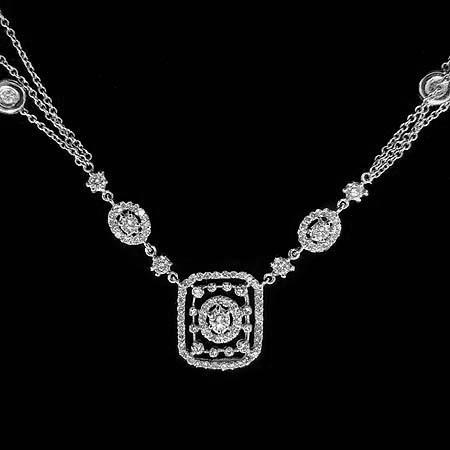 Like La Belle Epoque Jewellery F VS2 Brilliant Cut Real Natural Earth Mined Diamond Lady Necklace