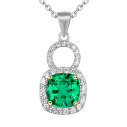 Custom Precious Stone Pendant – Fine Emerald 2 ct from