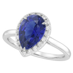 Luxury 2-ct Royal Blue Sapphire Colored Stone Ring