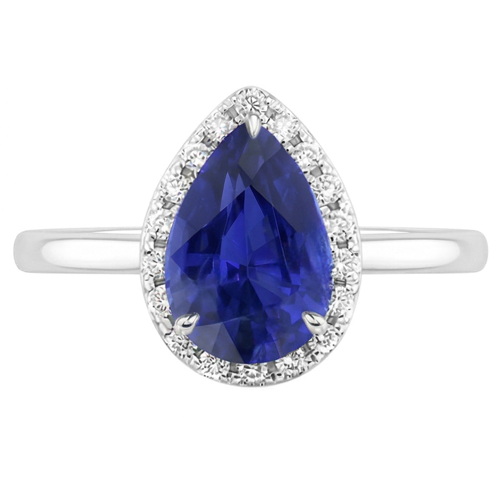 Luxury 2-ct Royal Blue Sapphire Colored Stone Ring