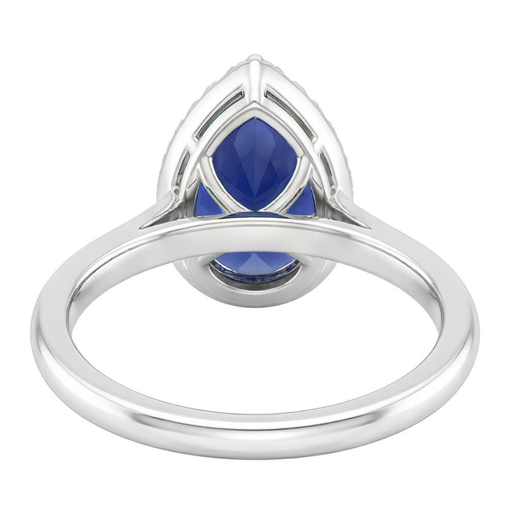 Luxury 2-ct Royal Blue Sapphire Colored Stone Ring