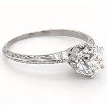 1 Carat Natural Earth Mined Diamond Solitaire Filigree Ring Women Jewelry
