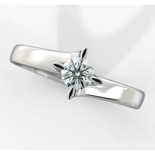 Women Natural Earth Mined Diamond Solitaire Ring 1 Carat Twisted Shank White Gold 14K
