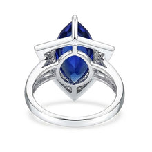 Marquise Blue Sapphire Engagement Ring With Small Natural Earth Mined Diamonds 5.50 Carats