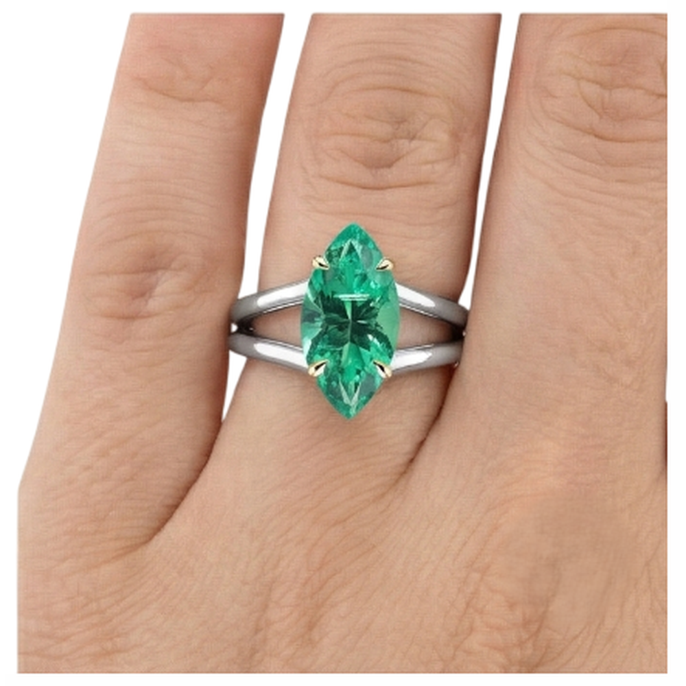 Luxury Precious Stone Ring 4 ct – top view