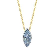 Marquise Cut 1.5 Ct Real Diamond Bezel Setting Pendant Necklace Gold