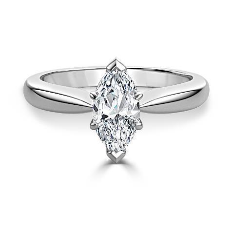 Marquise Cut 1.90 Ct Solitaire Real Natural Earth Mined Diamond Wedding Ring White Gold