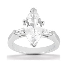 Marquise Cut Genuine Diamond Ring Engagement Set 3.50 Ct.