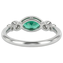 Genuine Fine Emerald Precious Stone Ring – back view