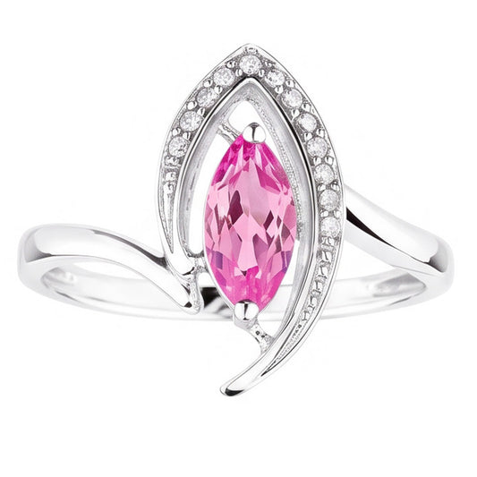 Marquise Cut Pink Sapphire Natural Earth Mined DIAMOND ( NOT LAB GROWN ) Ring 1.75 Carats Gemstone Jewellery