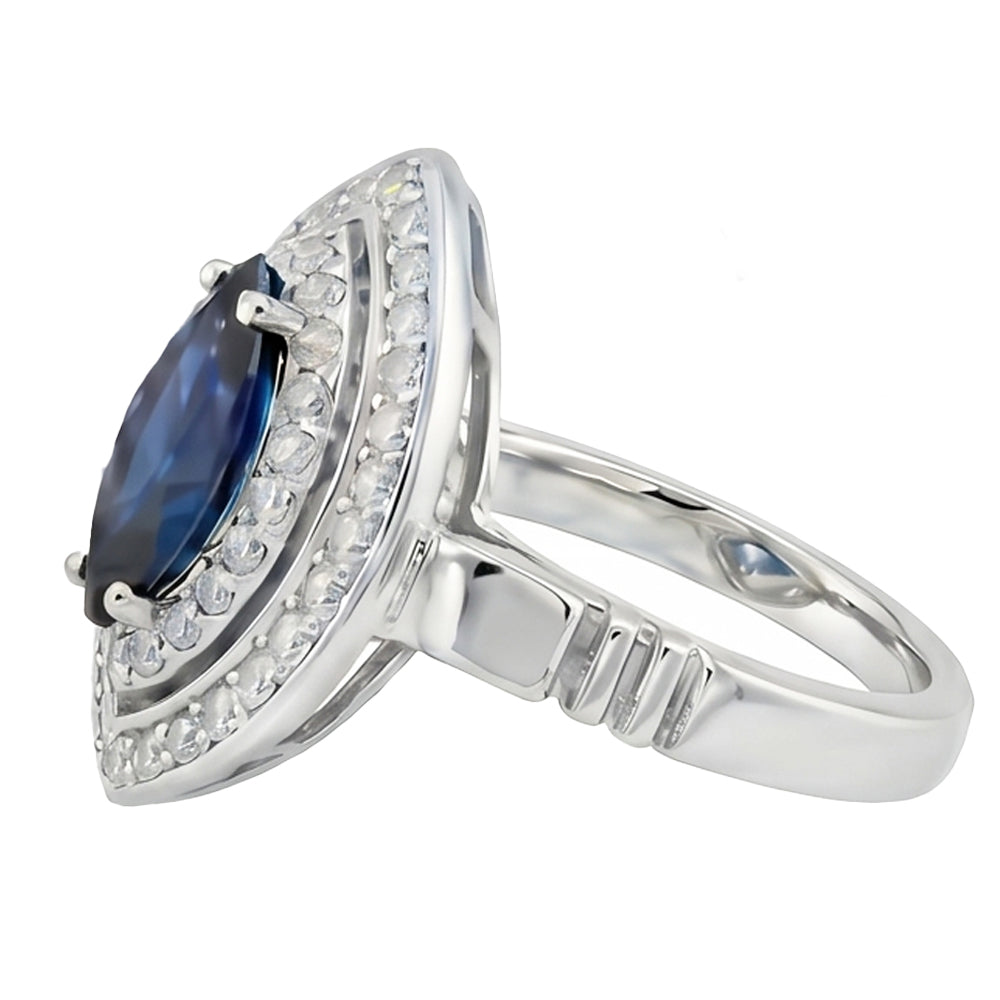 Marquise Cut Sapphire 3ct Engagement Ring