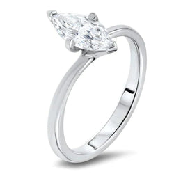 Marquise Cut Solitaire Real Diamond Wedding Ring 1.60 Ct 4 Prongs