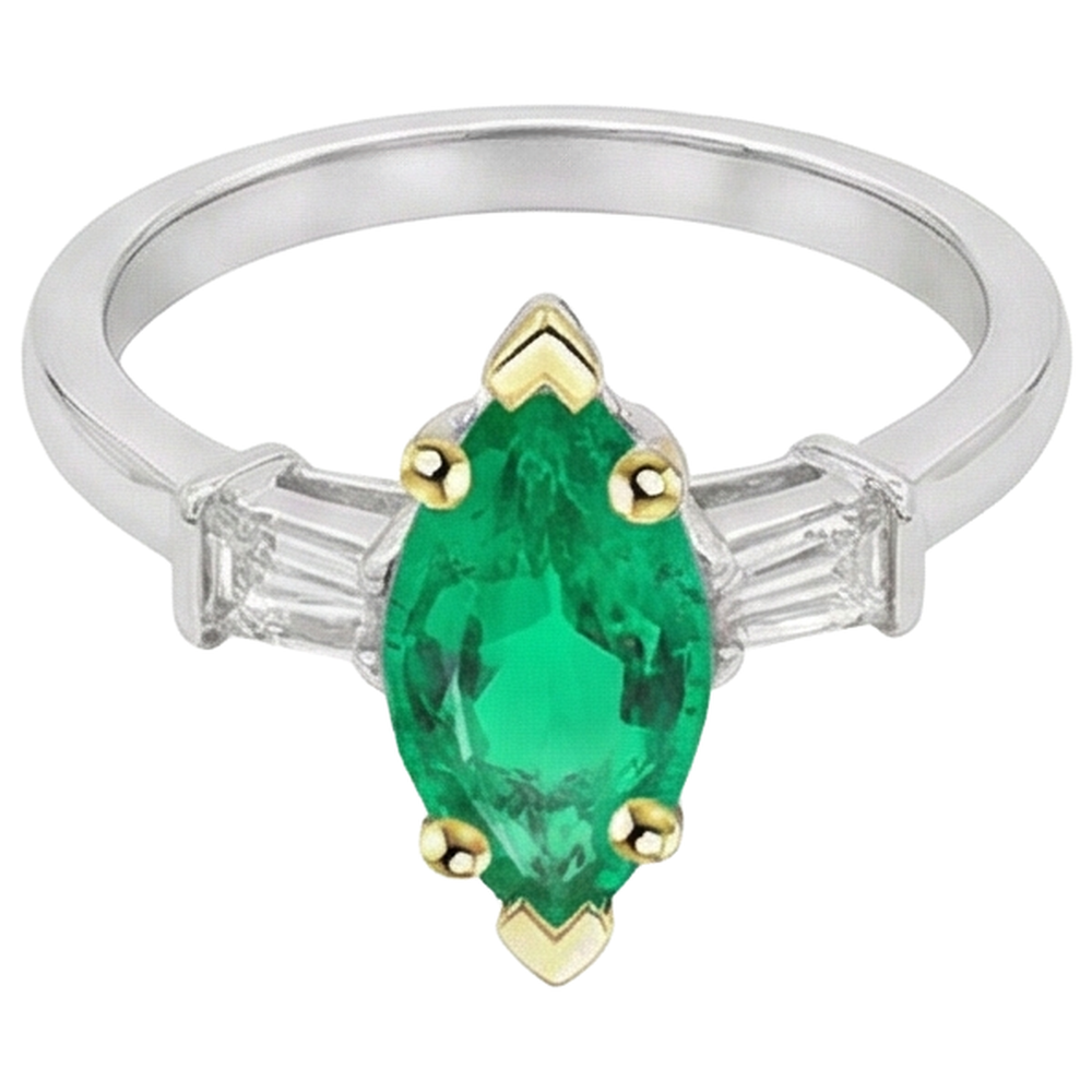Elegant Gemstone Ring 3.50 ct – profile view