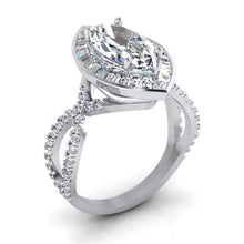 Marquise Halo Real Diamond Engagement Ring 5.50 Carats Women's Jewelry