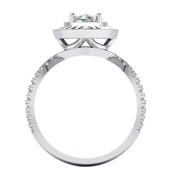 Marquise Halo Real Diamond Engagement Ring 5.50 Carats Women's Jewelry