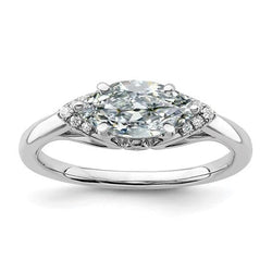 Marquise Old Mine Cut Natural Diamond Engagement Ring Jewelry 6.50 Carats