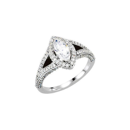 Marquise Real Diamond Engagement Ring 2.70 Carats Halo Jewelry