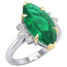 Bespoke Colombian Emerald Precious Stone Ring 3 ct – side view