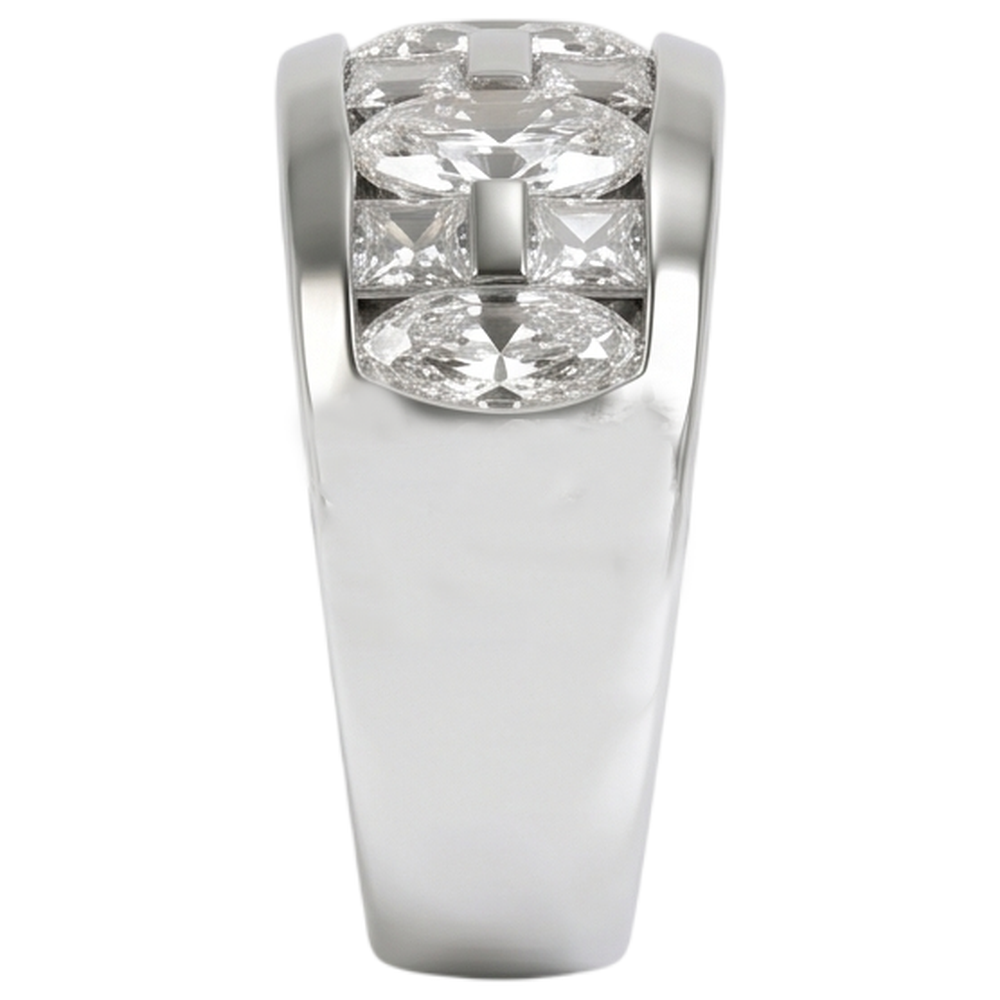 Marquise & Princess Cut Engagement Natural Earth Mined DIAMOND ( NOT LAB GROWN ) Mens Band Ring White Gold 14K 5 Ct