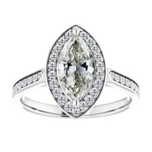 Marquise Cut Brilliant Diamond ring in 14K White Gold – main view