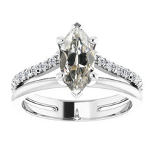 Genuine Diamond Solitaire Ring with Accents – main view