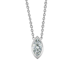 Authentic Diamond Drop Pendant 1.50 ct – 14K White Gold