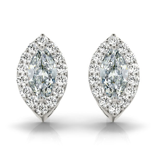 Real Brilliant Diamond Stud Earrings – main view
