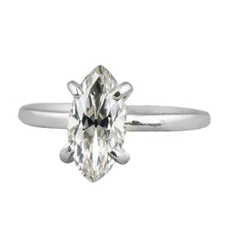 Handcrafted Solitaire Engagement Ring with Antique European Fine