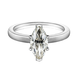 Real Fine Diamond Solitaire Ring 1 ct – 14K White Gold