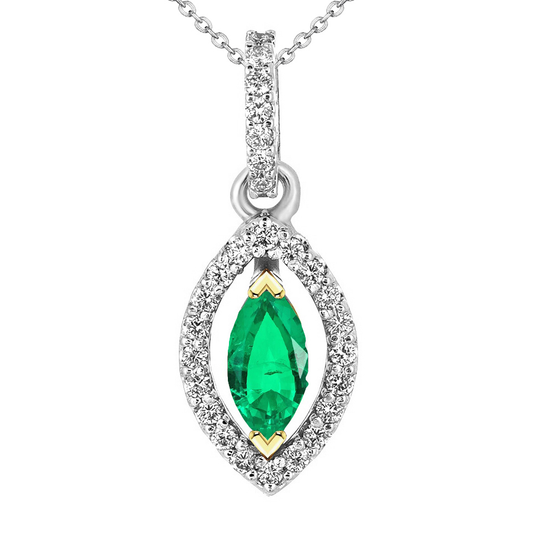 Brilliant Colombian Emerald Precious Stone Pendant 1 ct – main view