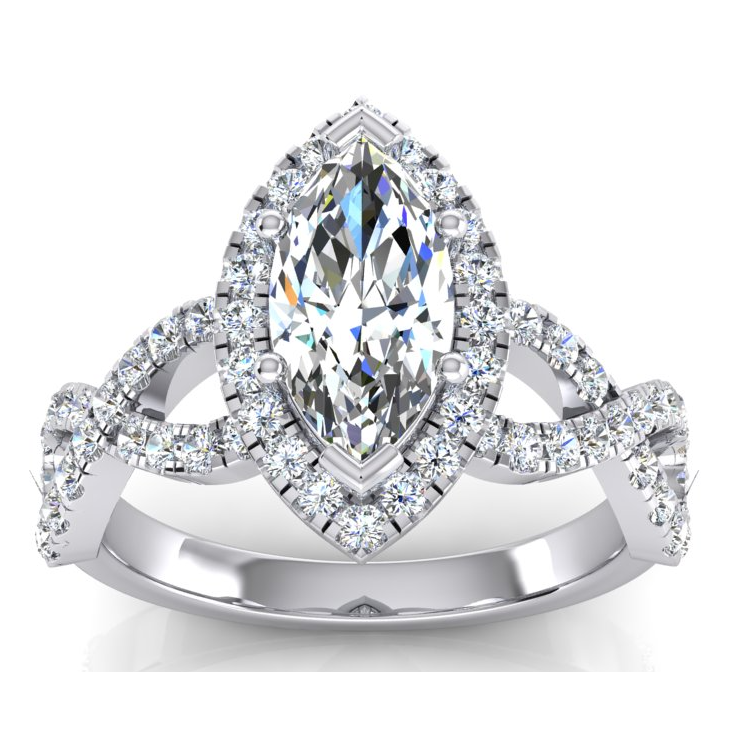 Marquise Infinity Natural Earth Mined Diamonds Jewelry