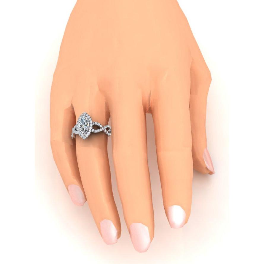 Marquise Infinity Natural Earth Mined Diamonds Jewelry