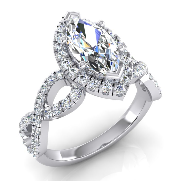 Marquise Infinity Natural Earth Mined Diamonds Jewelry