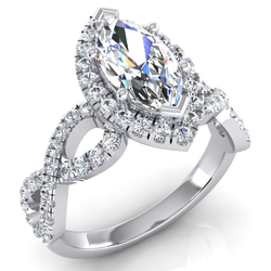 Marquise Infinity Natural Earth Mined Diamonds Jewelry