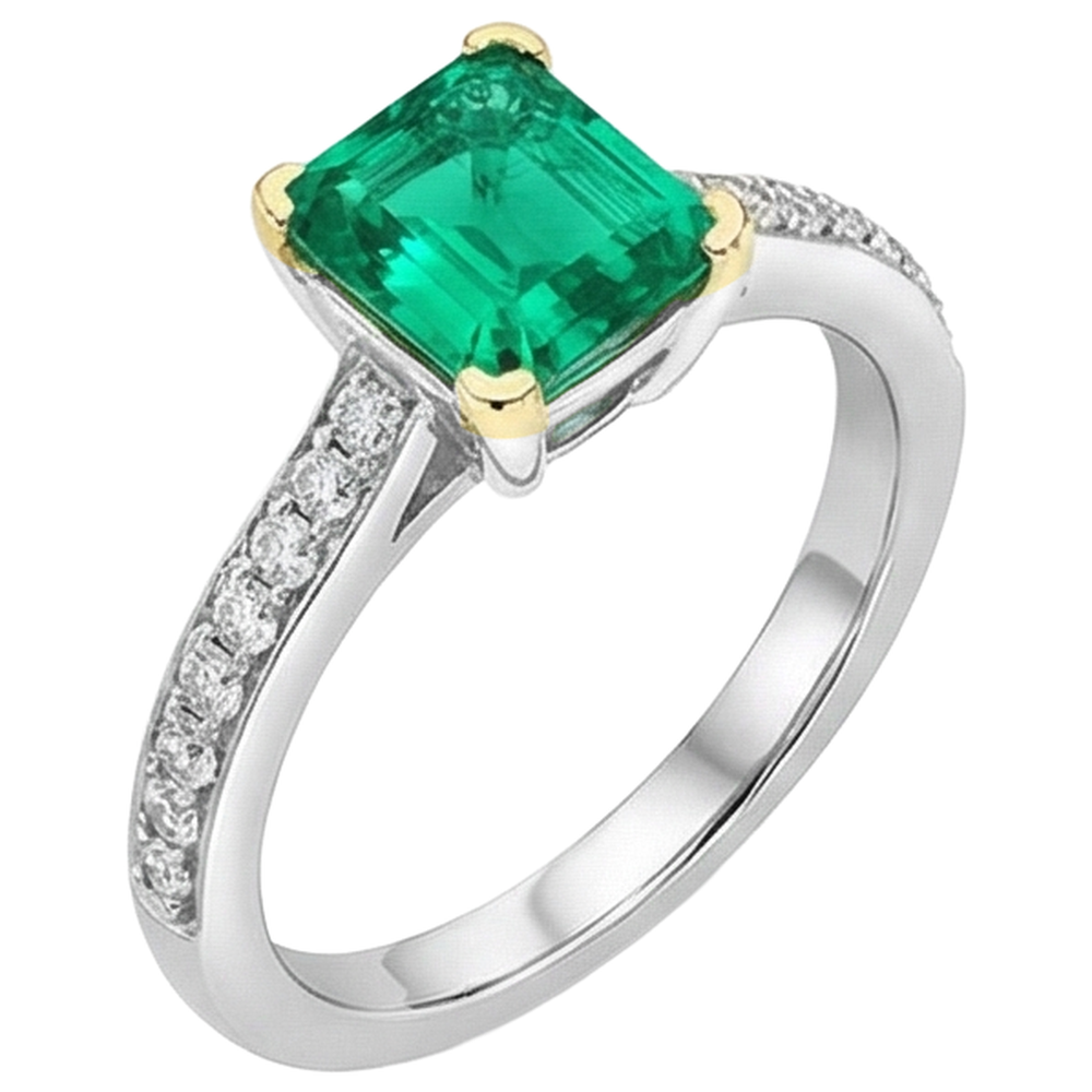 Dazzling Colored Stone Ring 2 ct – side view