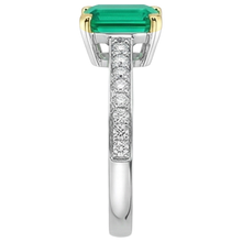 Natural Emerald Colored Stone Ring – profile view
