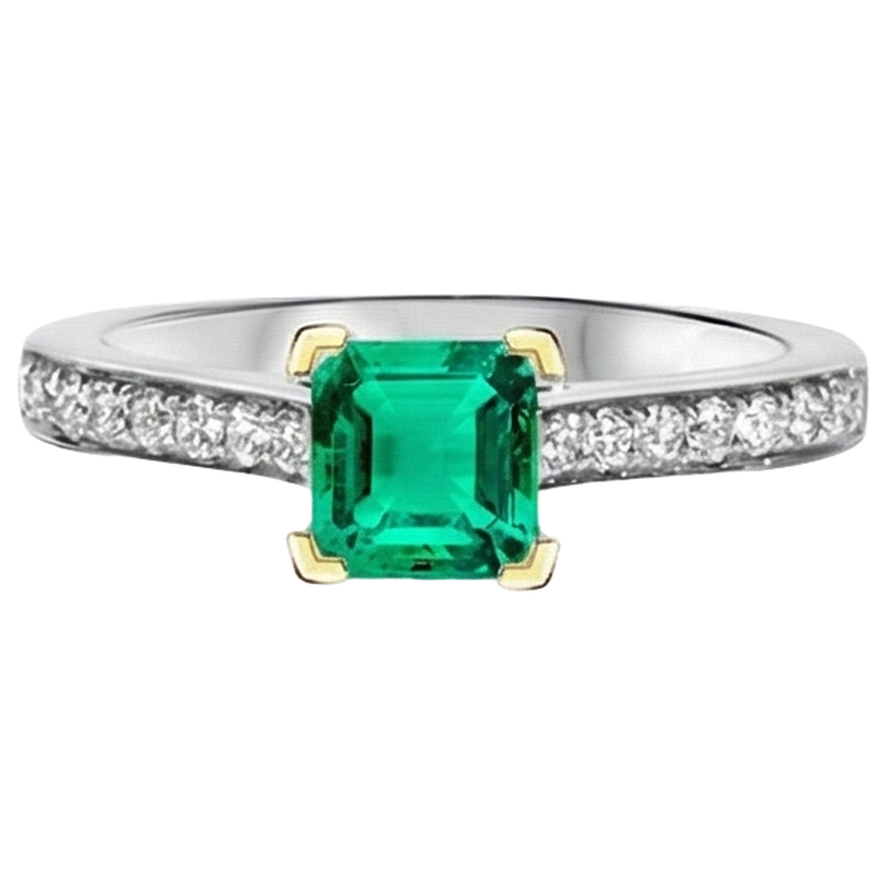 Dazzling Colored Stone Ring 2 ct – front view