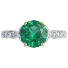 Designer Emerald Precious Stone Ring 3 ct – angle view