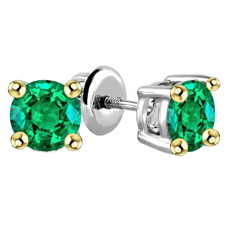 Real Emerald Gemstone Earring – main view