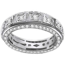 Men 3.70 Carats Round Cut Genuine Diamond Wedding Band 14K White Gold